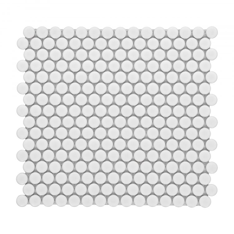 Penny Round White Matte 11.5 x 12.25